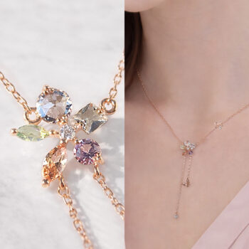 Lovely Pastel Flower ネックレス/ pink gold
