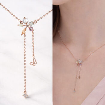 Lovely Pastel Flower ネックレス/ pink gold