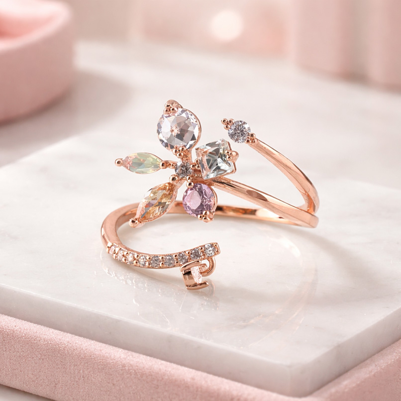Lovely Pastel Flower リング/pink gold［free size］