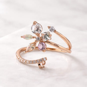 Lovely Pastel Flower リング/pink gold［free size］