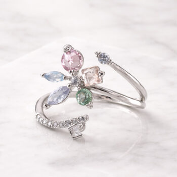 Lovely Pastel Flower リング/silver［free size］