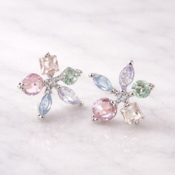 Lovely Pastel Flower ピアス&イヤリング/ silver