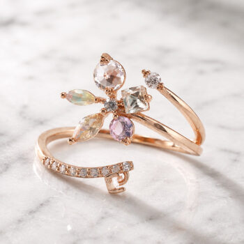 Lovely Pastel Flower リング | Pink Gold | Free Size