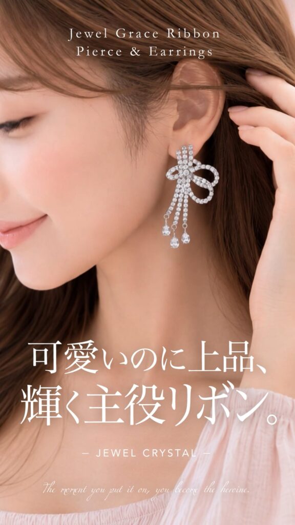 Jewel Grace Ribbon ピアス&イヤリング