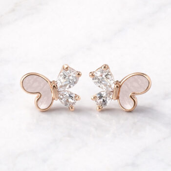 Shell Angel Butterfly ピアス&イヤリング/Pink Gold