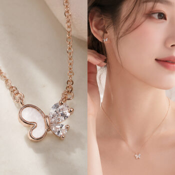 Shell Angel Butterfly ネックレス/Pink Gold