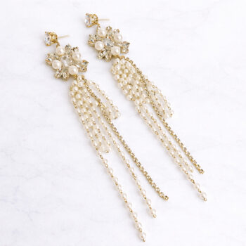 Luxury Flower Style Pearl ピアス/Gold