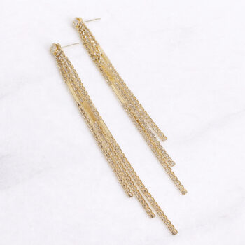 Styles Simple Zirconia ロングピアス/Gold