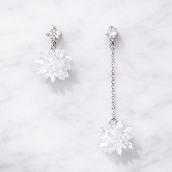 Crystal Fall Zirconia Asymmetry ピアス/シルバー