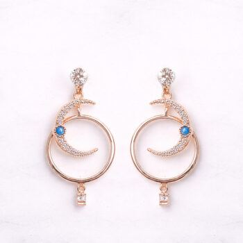 Blue Moon Stone イヤリング/Pink Gold