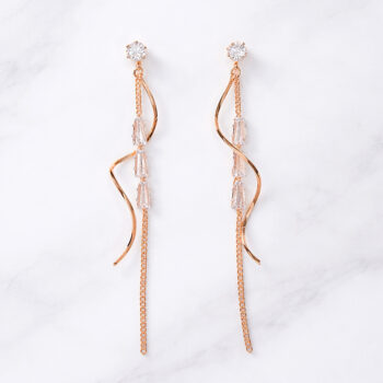 Elegant Prima Zirconia ピアス/Pink Gold