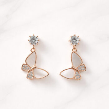 Lueur Butterfly Drop ピアス&イヤリング【ニッケルフリー】