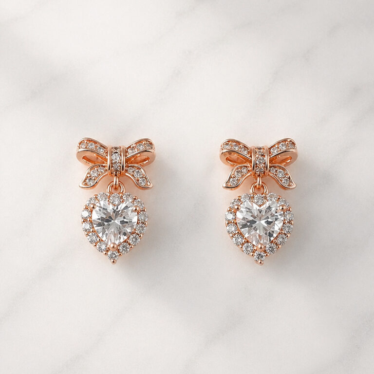 Ruban Heart ピアス&イヤリング【ニッケルフリー】