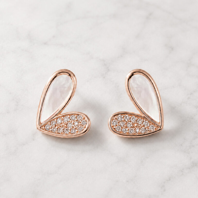 Lueur Shell Heart ピアス&イヤリング