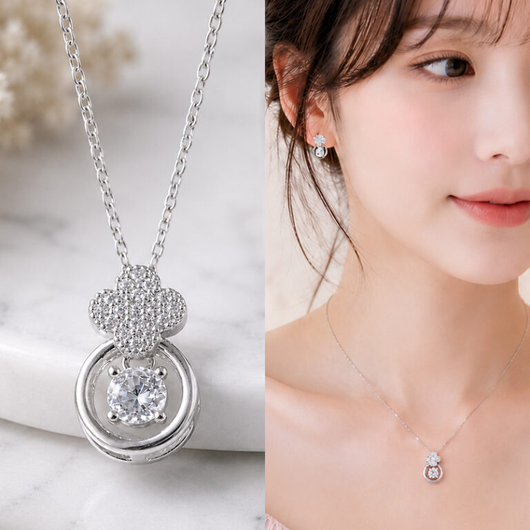 Mini Round Clover ネックレス/Silver【ニッケルフリー】