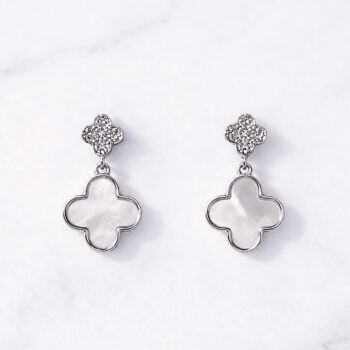 Shell Angel Clover ピアス&イヤリング/Silver【ニッケルフリー】