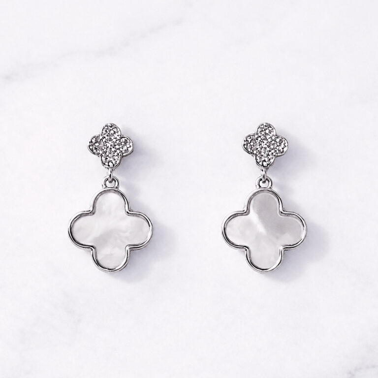 Shell Angel Clover ピアス&イヤリング | Silver