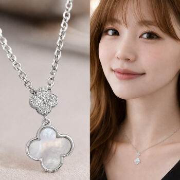 Shell Angel Clover ネックレス/Silver【ニッケルフリー】