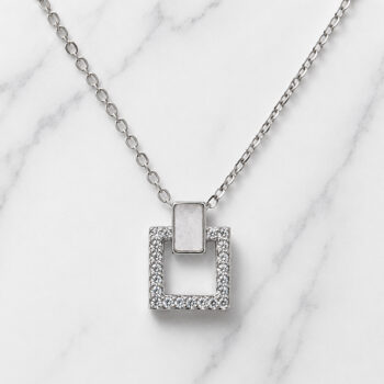 Shell Square Cadre ネックレス/Silver【ニッケルフリー】