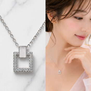 Shell Square Cadre ネックレス/Silver【ニッケルフリー】