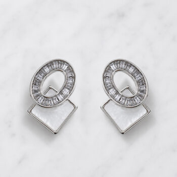 Shell Square Radiant ピアス&イヤリング/Silver【ニッケルフリー】