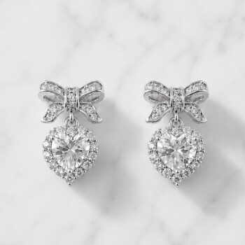 Ruban Heart ピアス&イヤリング/Silver
