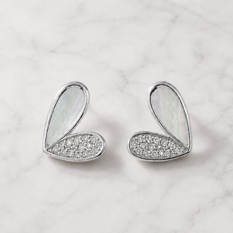 Lueur Shell Heart ピアス&イヤリング | Silver