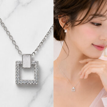 Shell Square Cadre ネックレス/Silver