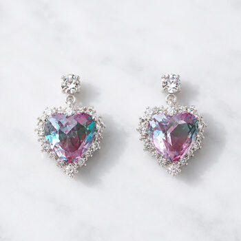 Prism Heart Zirconia ピアス&イヤリング | PinkyPurple