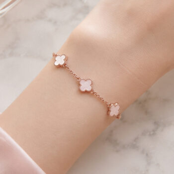 Sweet Shell 3Clover ブレスレット | Pink Gold