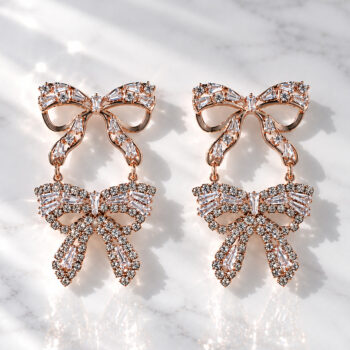 Ruban Élégance Ribbon ピアス | Pink Gold