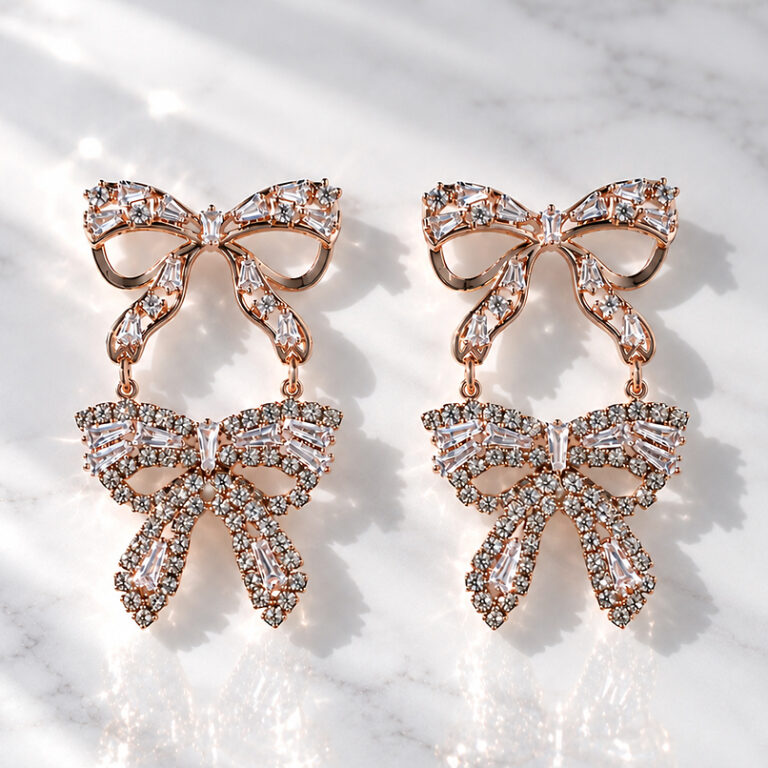 Ruban Élégance Ribbon ピアス | Pink Gold